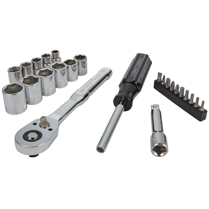 CRAFTSMAN - Juego de herramientas mecánicas, 24 piezas, unidad métrica de 3/8 pulgadas (CMMT12111)