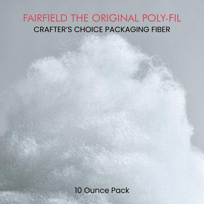 Fairfield Poly-Fil Crafter's Choice, Relleno de Fibra de poliéster seco, Relleno para Animales de Peluche, Juguetes, muñecas y más, Relleno de Fibra de poliéster Lavable a máquina, Bolsa de 10 onzas