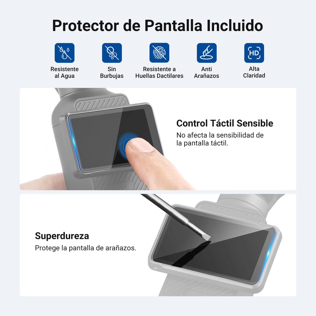 NEEWER Variable ND Filtro Compatible con dji Osmo Pocket 4/3 y Xtra Muse,Filtro Magnético Multicapa Densidad Neutra ND64-512 para Objetivo de Action CAM con Protector Pantalla y Estuche