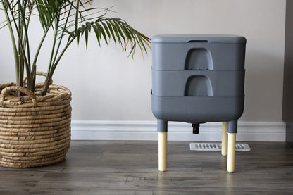 FCMP Outdoor - The Essential Living Composter, compostador de Gusano de 2 bandejas, Gris