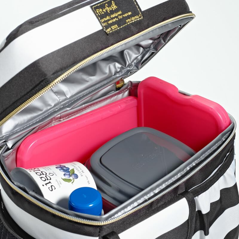 Cool Coolers by Fit + Fresh, reutilizables y de larga duración XL Slim Ice Packs, paquetes fríos para loncheras, paquete de hielo para bolsas de almuerzo. Accesorios para camping, playa, almuerzo y trabajo, paquete de 12 unidades, multicolor