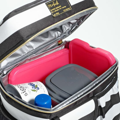 Cool Coolers by Fit + Fresh, reutilizables y de larga duración XL Slim Ice Packs, paquetes fríos para loncheras, paquete de hielo para bolsas de almuerzo. Accesorios para camping, playa, almuerzo y trabajo, paquete de 12 unidades, multicolor