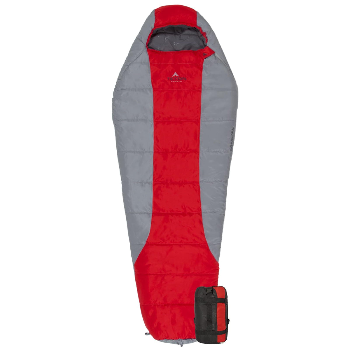 TETON Sports Tracker Scout Bolsa de Dormir Ultraligera de Estilo Momia; Roja/Gris