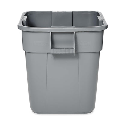 Rubbermaid Commercial Products BRUTE® – Contenedor Cuadrado para Recolección de Residuos con Manijas para Fácil Transporte, Bote que no se Oxida ni Decolora, Capacidad de 106 L, Gris FG352600GRAY