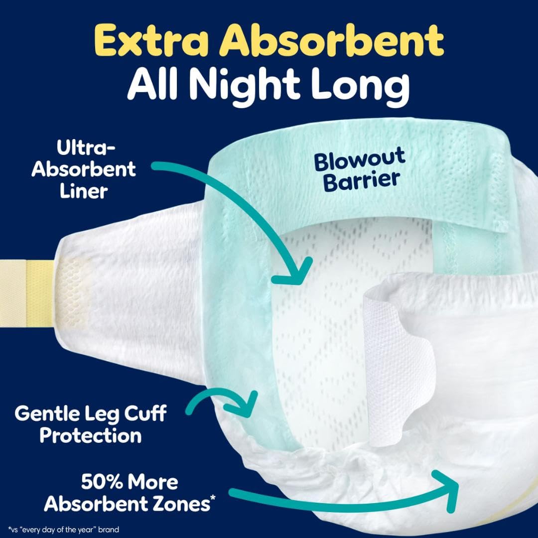 Pampers Swaddlers Overnights Pañales tamaño 7, 36 unidades, pañales desechables