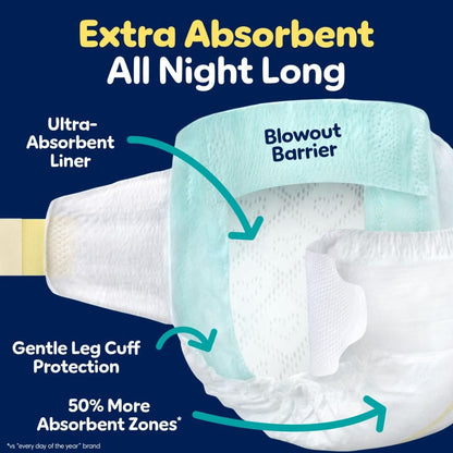 Pampers Swaddlers Overnights Pañales tamaño 7, 36 unidades, pañales desechables