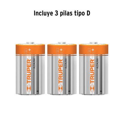 Truper LACA-3D Lámpara LED de campamento, tipo farol, incluye 3 pilas D, pack of/paquete de 1