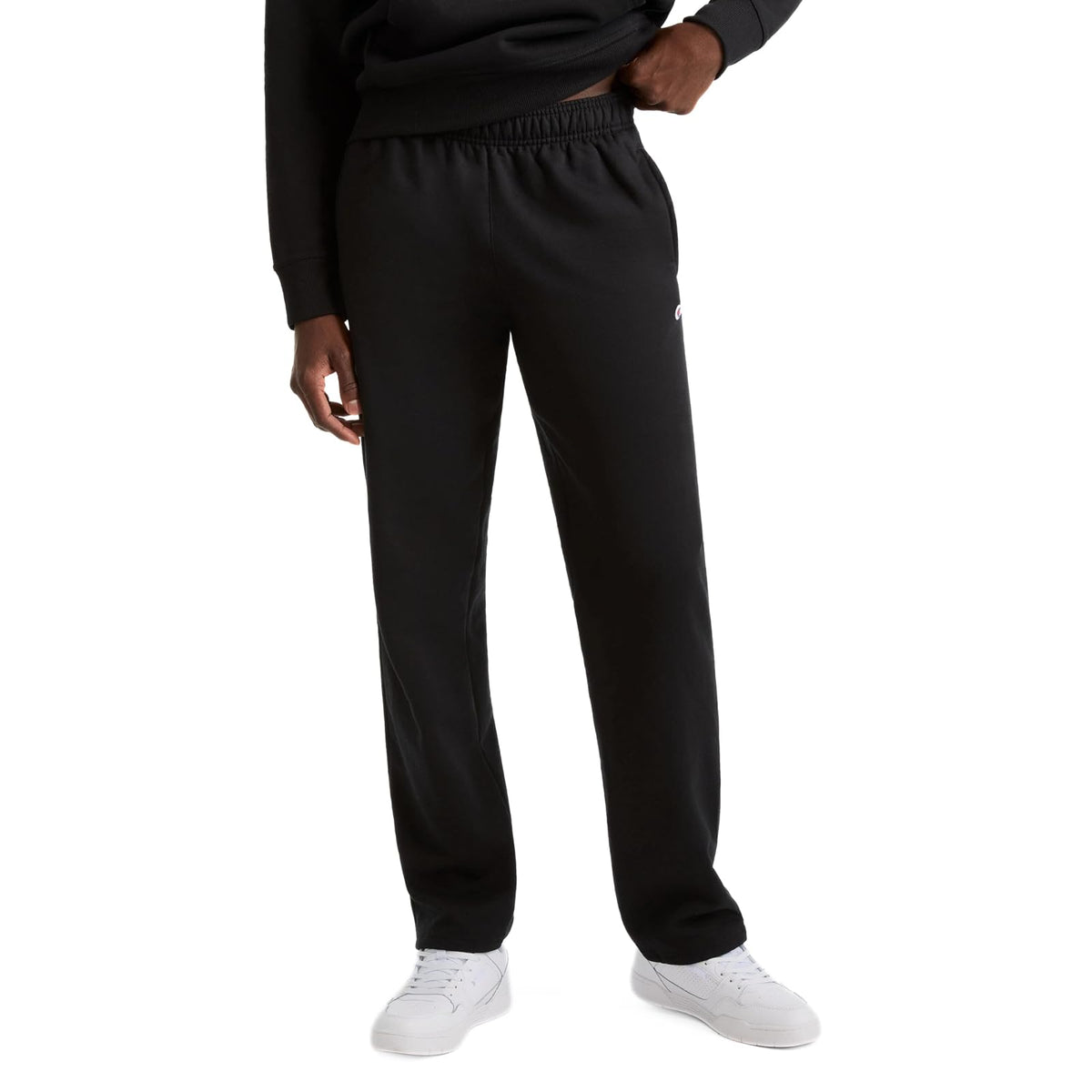Champion - Pantalones Deportivos Powerblend para Hombres - Logotipo de parche C negro - XL