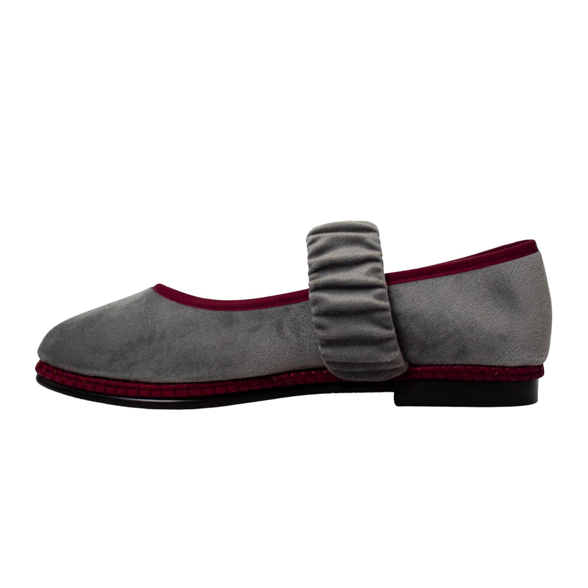 Pulaski Ballerina Donatella Zapatos Planos Mary Jane para Mujer - 23.0 cm - Gris - Tinto