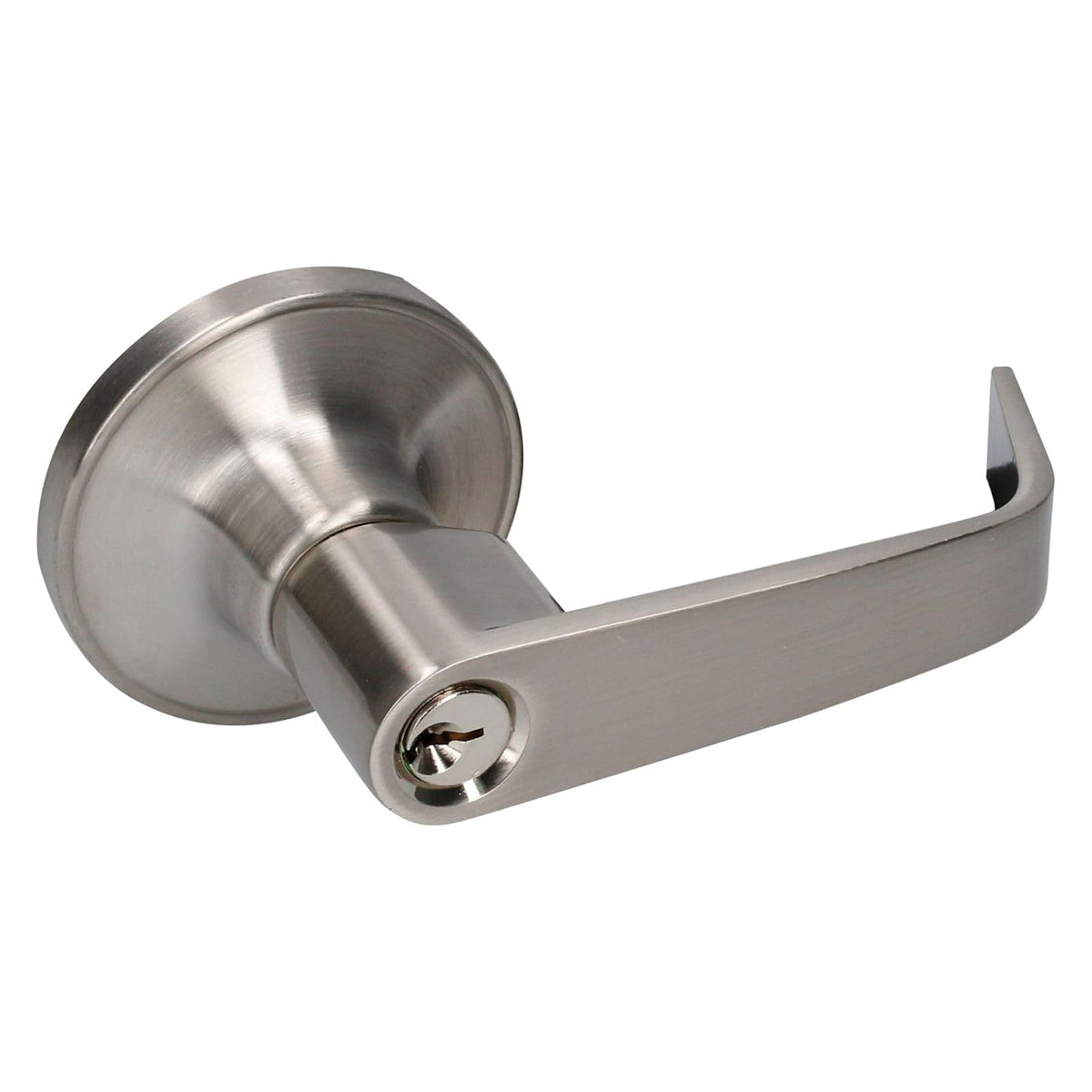 Lock 22MA Lock Manija tubular rect func recámara acabado níquel satina, color, pack of/paquete de 1