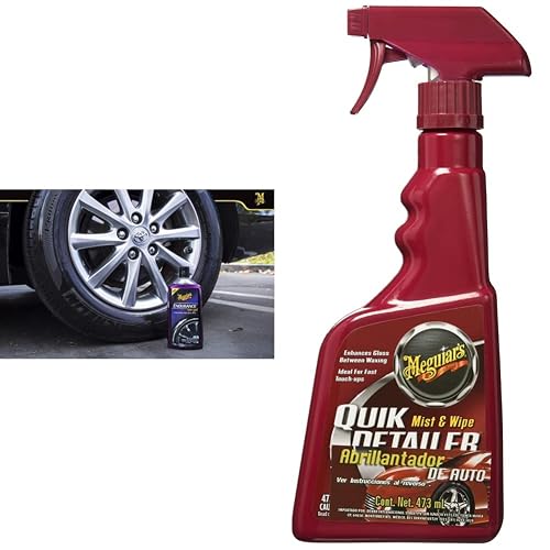 MEGUIAR'S Oficial Endurance Tire Gel Gel Protector de Llantas, G7516, 473ml s A3316S Abrillantador y Resaltador de Brillo, 473ml