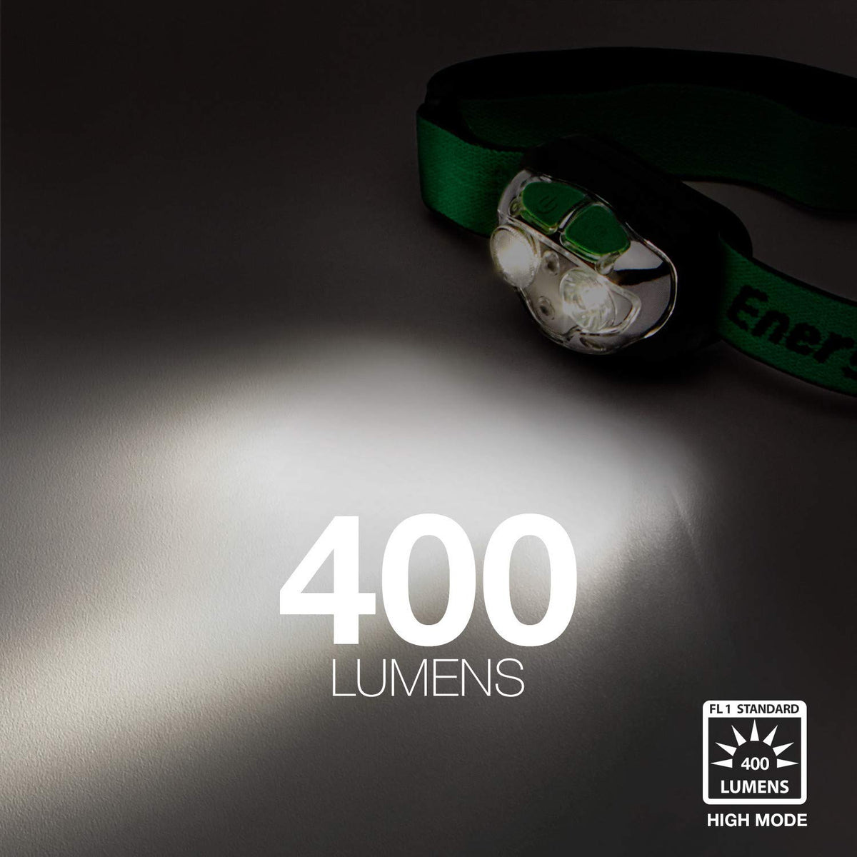 Energizer VISION Linterna frontal LED, 400 lúmenes altos, IPX4 resistente al agua, múltiples modos, el mejor faro para camping, correr, al aire libre, luz de emergencia, recargable o alimentado con batería