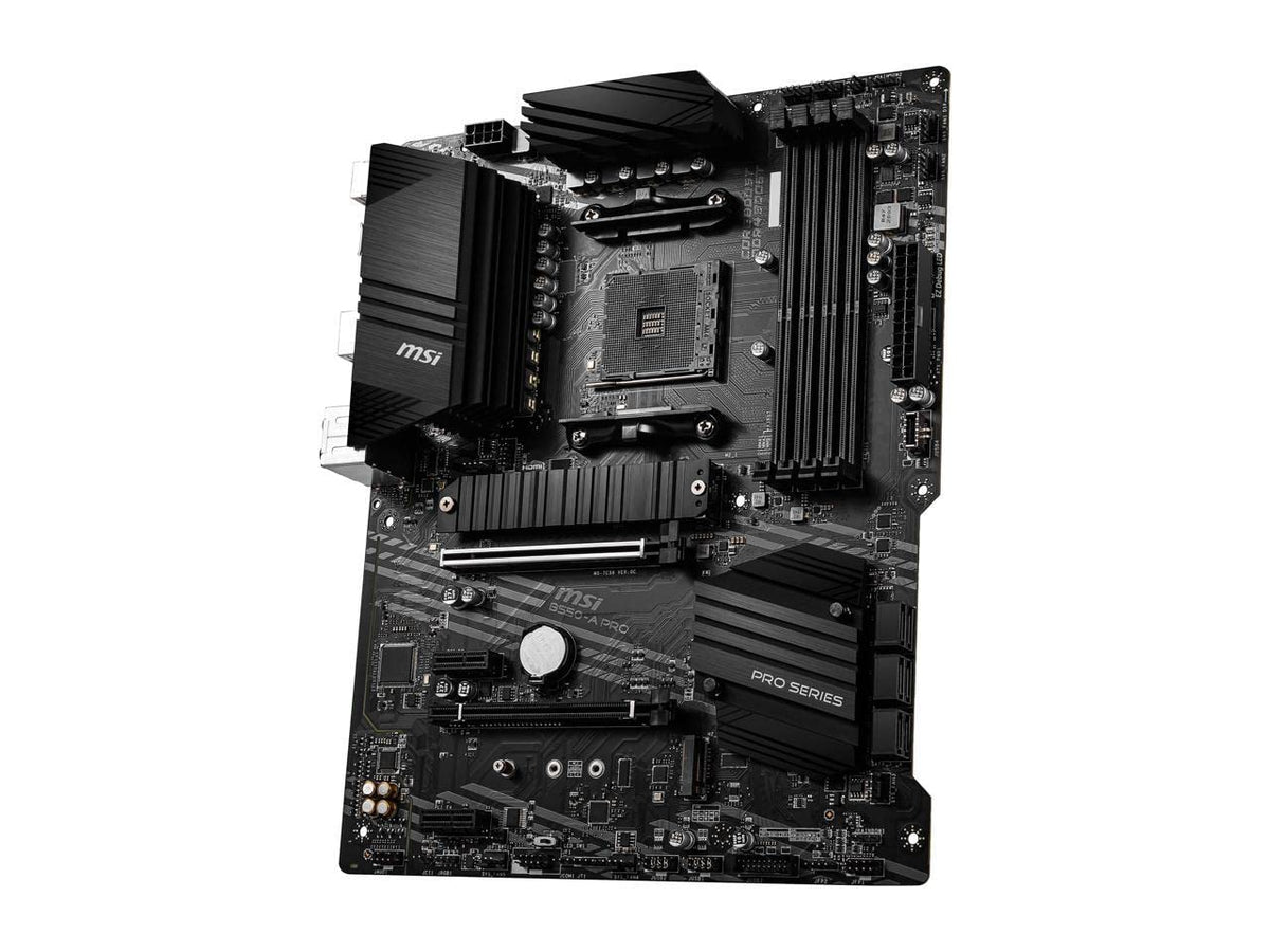 MSI B550-A Pro ProSeries Motherboard (AMD AM4, DDR4, PCIe 4.0, SATA 6Gb/s, M.2, USB 3.2 Gen 2, HDMI/DP, ATX)