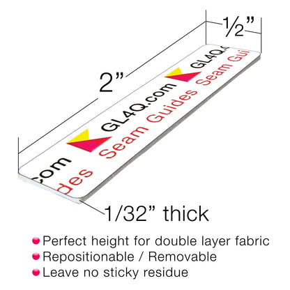 Guidelines4quilting - Paquete de 6 guías de Costura – Pelar y Pegar, calcomanía extraíble Que no Deja residuos Guía de Tela precisa para Costura. Altura Perfecta para Tela de Doble Capa. Se Adapta a