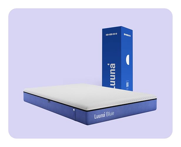 Luuna Blue Colchón Individual, Colchón Memory Foam, 24cm de Altura, Firmeza Media, Colchones en Caja, 3 Capas de Espuma de Alta Densidad, Colchón Fresco