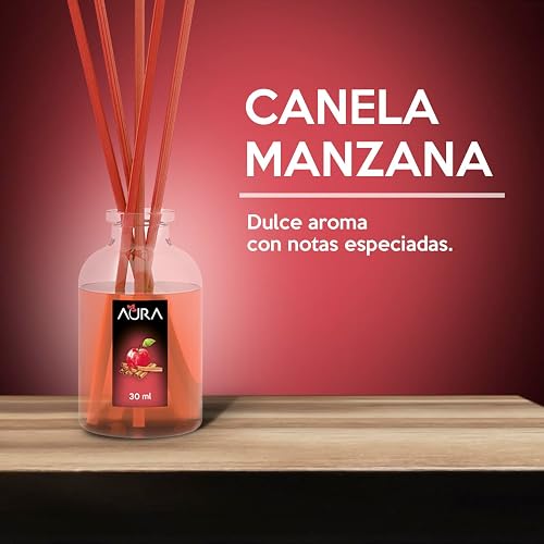 Aura Ambientador Mikado Canela y Manzana 2 Pack 30 ml
