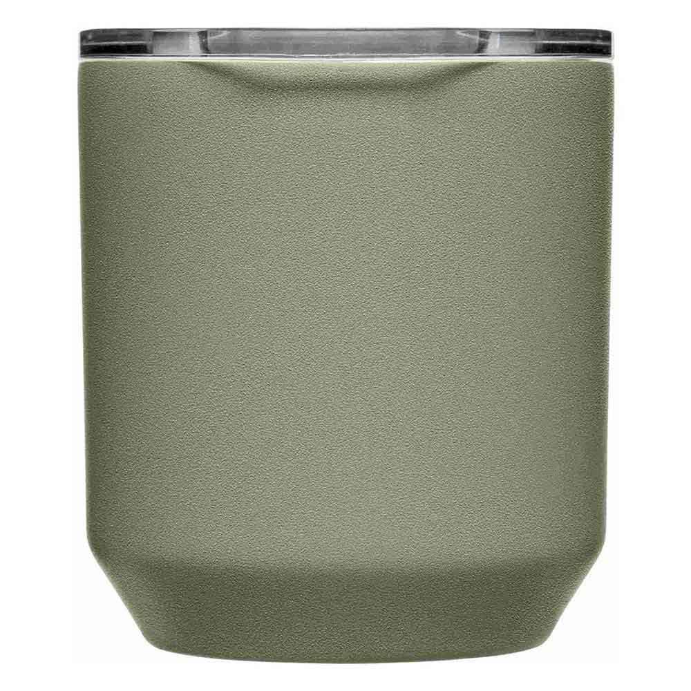 CamelBak Horizon - Vaso de 10 onzas para rocas, vaso de cóctel, acero inoxidable aislado, tapa de tres modos, musgo