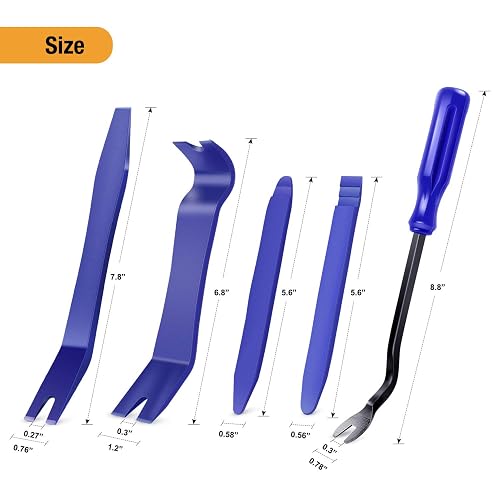 GOOACC Auto Trim Removal Tool Kit No-Scratch Tool Kit for Car Audio Dash Panel Window Molding Fastener Remover Tool Kit