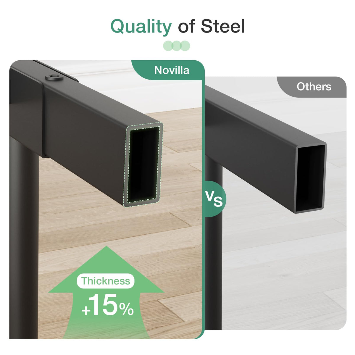 Novilla Marco de Cama de 14 Pulgadas de Metal Plataforma de Metal, Bajo la Cama de Almacenamiento de Listones de Metal Resistente