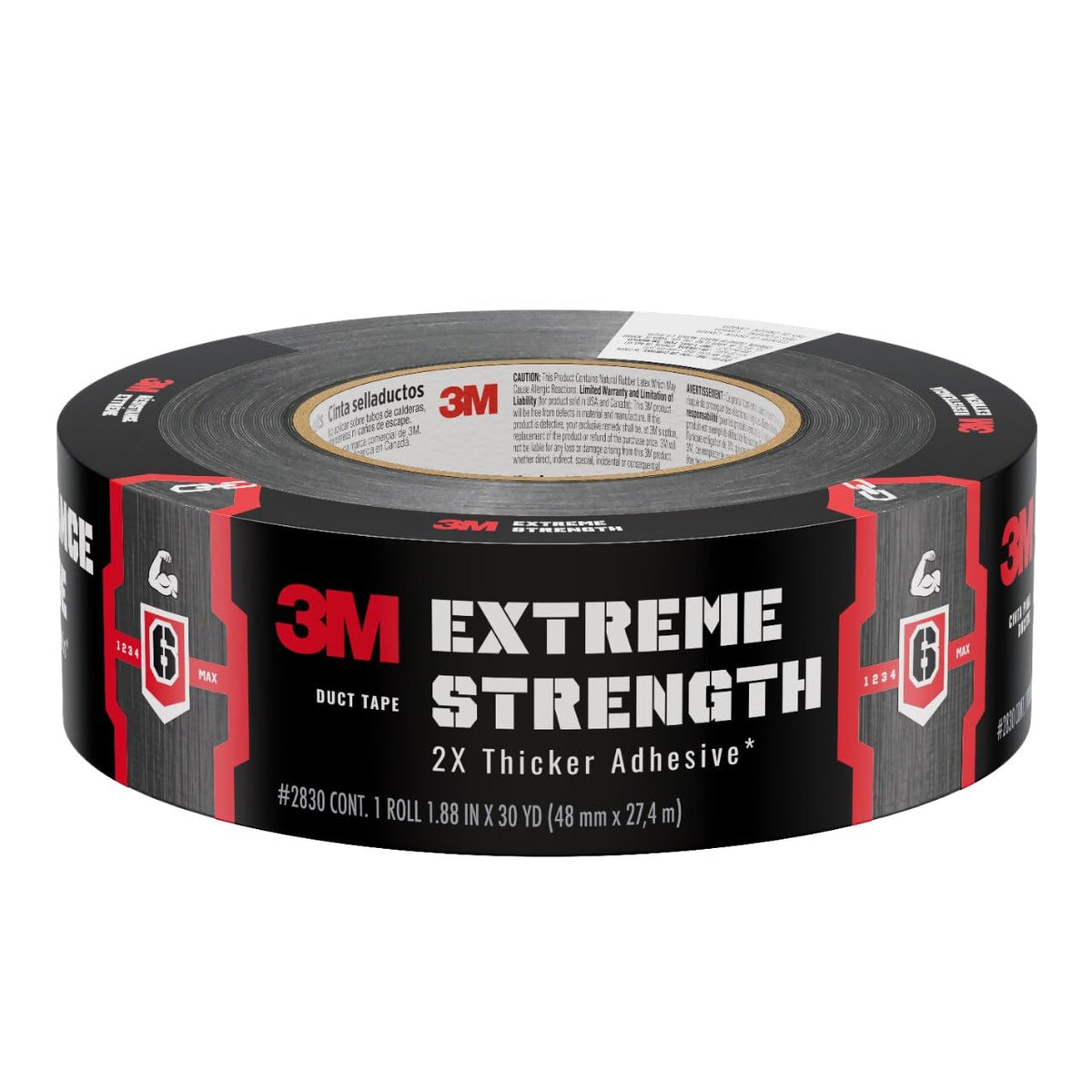 3M Extreme Hold Cinta adhesiva 2830-B, 48 mm x 27,4 m, 1 rollo