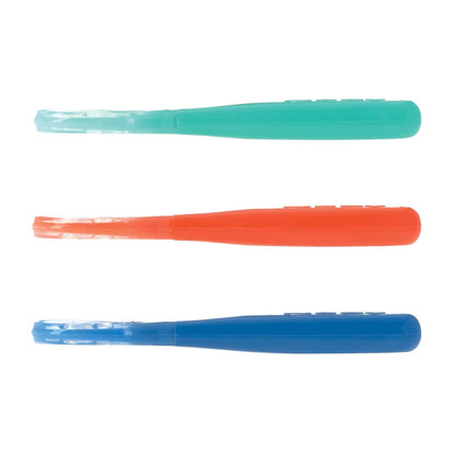 Nuby - Juego de cucharas para bebé (silicona, fácil de agarrar y sostener, 3 paquetes, 6 más meses)
