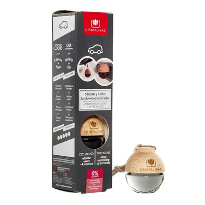 Cristalinas Ambientador de Auto 6 Pack Aroma Sándalo Fórmula sin Alcohol