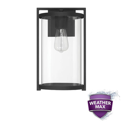 Hunter Fan, Colgante de pared Astwood Negro Mate para Exterior 1 Luz 14 pulgadas