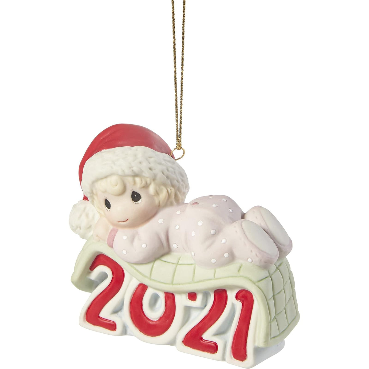 Precious Moments 211005 - Adorno de Porcelana para niña con Fecha 2021