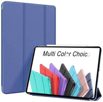ORIbox - Funda para iPad Pro 1º 11'' (2018), diseño de Triple Pliegue con función de Reposo/Encendido automático, Cubierta Trasera de TPU Suave, 11 Pulgadas, Color Azul Oscuro