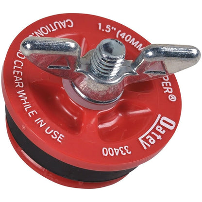 Oatey 33400 - Tapón mecánico de extremo de tubo, 1-1/2 pulgadas, rojo, 1 unidad