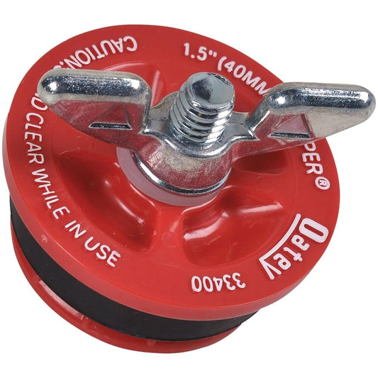 Oatey 33400 - Tapón mecánico de extremo de tubo, 1-1/2 pulgadas, rojo, 1 unidad