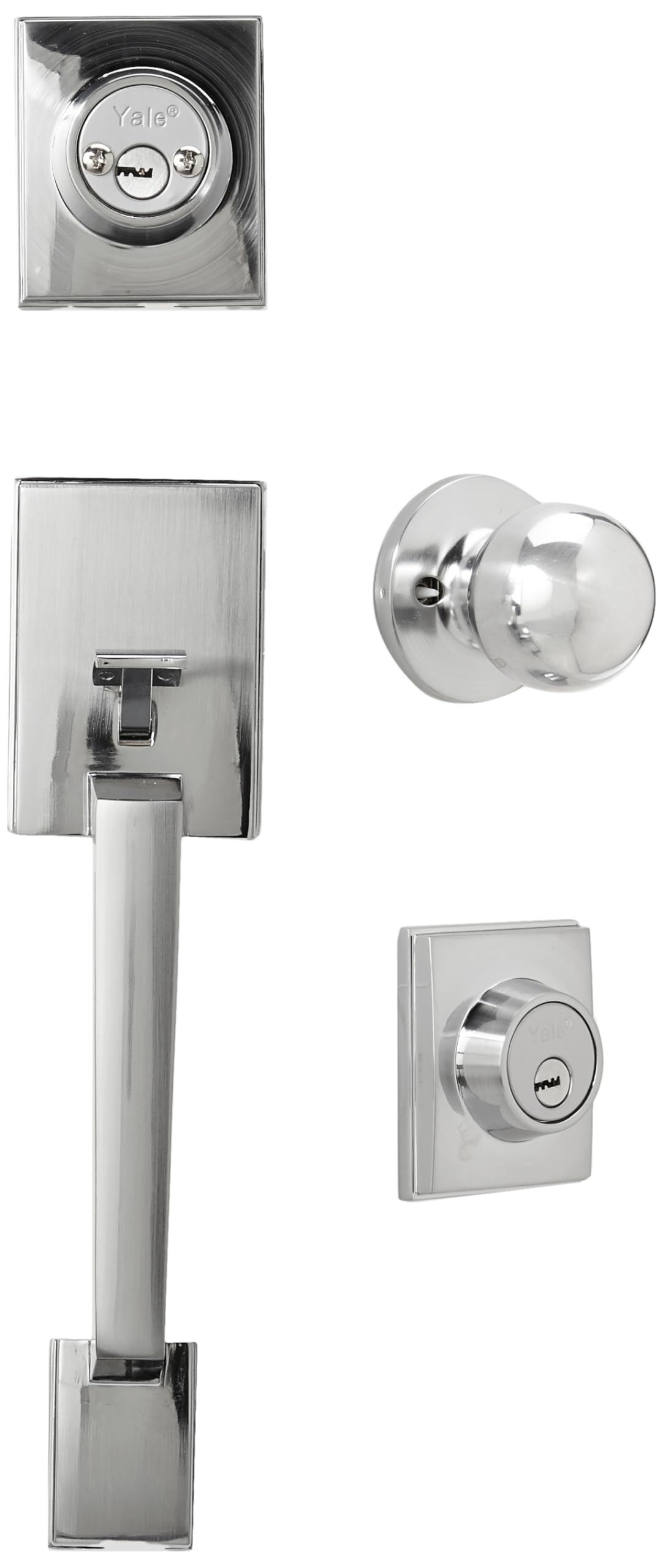 Yale MX88370 Gatillo Napoles Llave-Llave Ball, Cromo Mate
