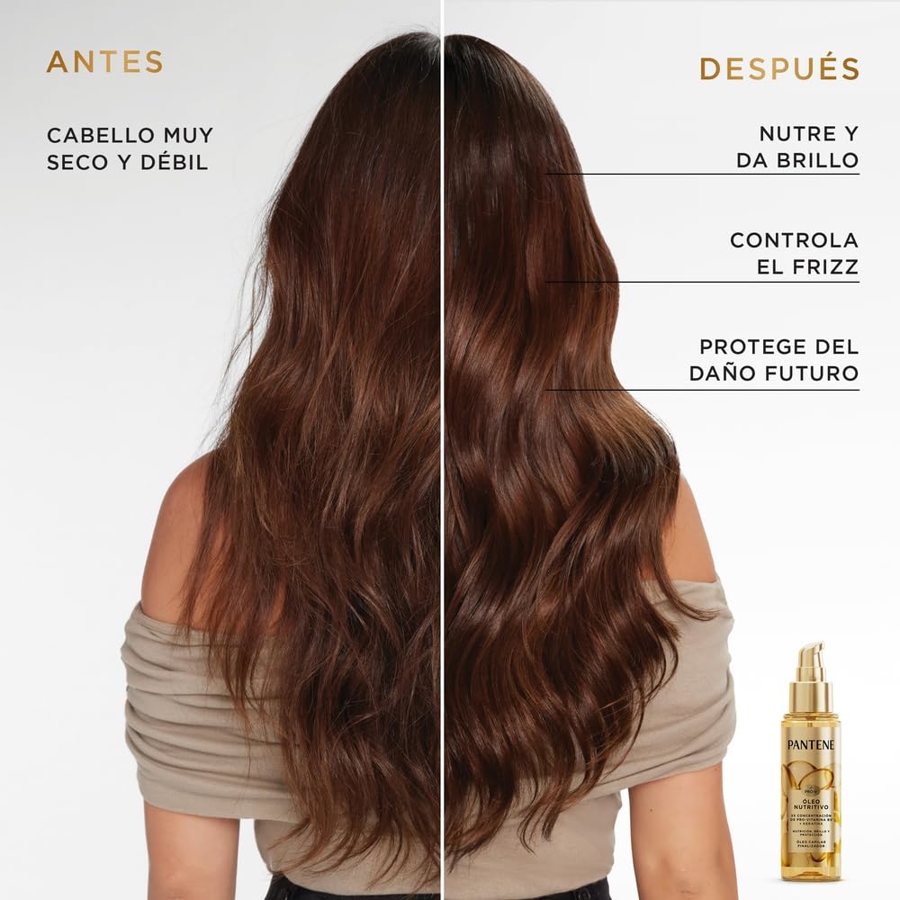 Pantene Aceite Para Cabello Nutre, Protege, Da Brillo Y Antifrizz Con Provitamina B5 95 ml