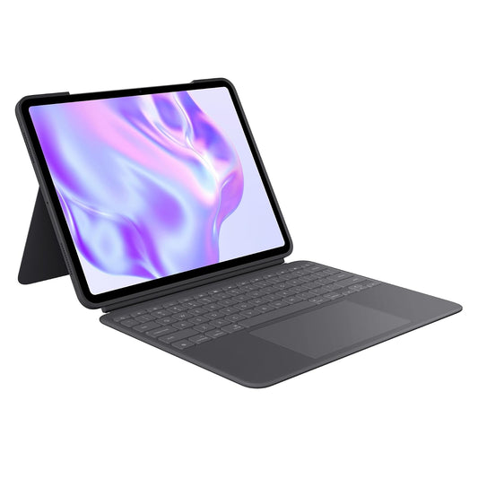 Logitech Combo Touch, Funda con Teclado, iPad Pro 13 Pulgadas (M4)(2024) - Teclado retroiluminado extraíble con Soporte abatible, Escritura cómoda, Modo Multiuso - Color Grafíto