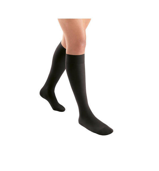 JOBST Activa Calcetines de Compresión Transparentes 20-30 mmHg hasta la Rodilla Negro M