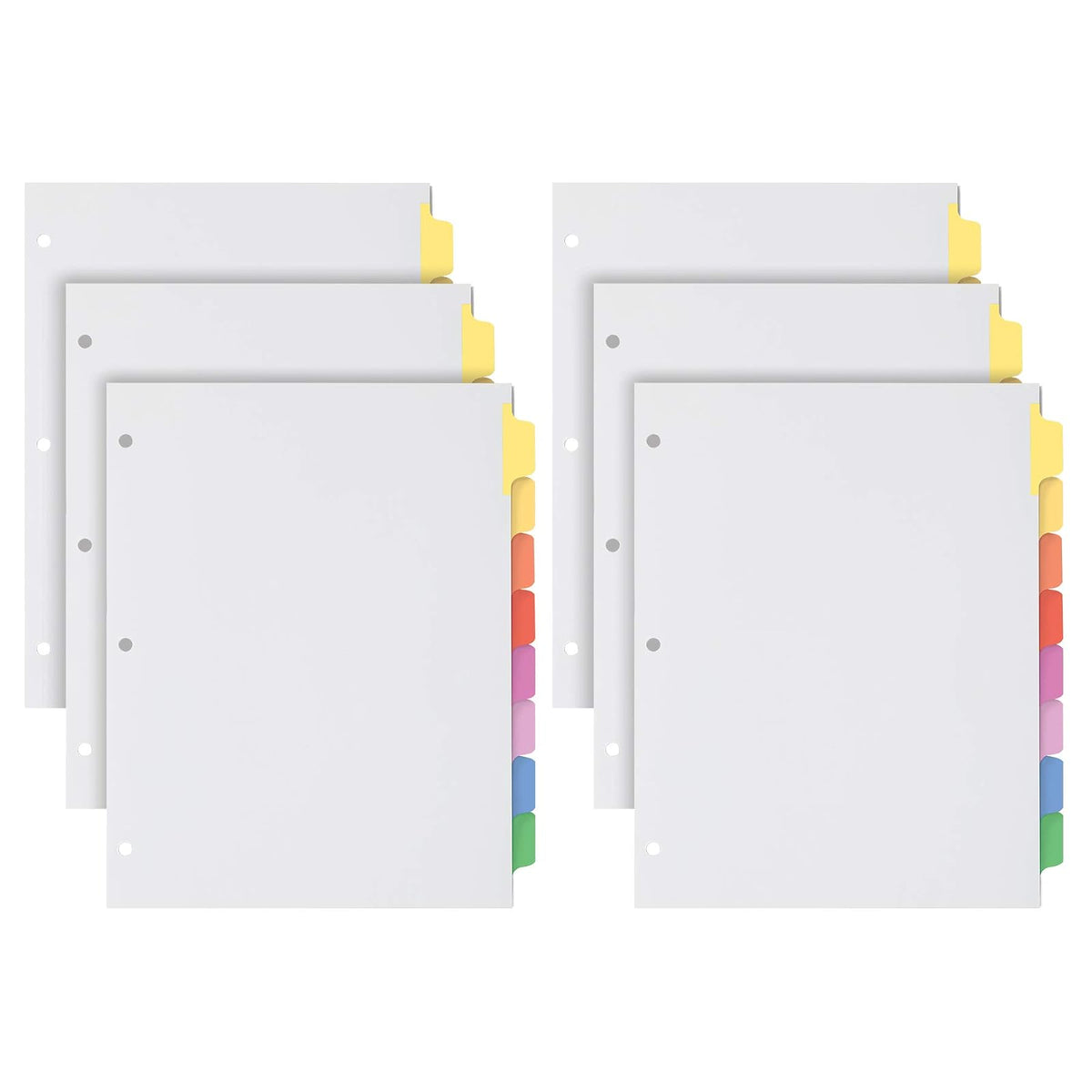 Oxford 89991 - Divisores de carpetas para escribir y borrar con pestañas duraderas para carpetas de 3 anillos, 8 pestañas, pestañas para escribir en pestañas, separadores borrables, color blanco,