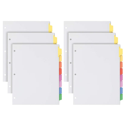 Oxford 89991 - Divisores de carpetas para escribir y borrar con pestañas duraderas para carpetas de 3 anillos, 8 pestañas, pestañas para escribir en pestañas, separadores borrables, color blanco,