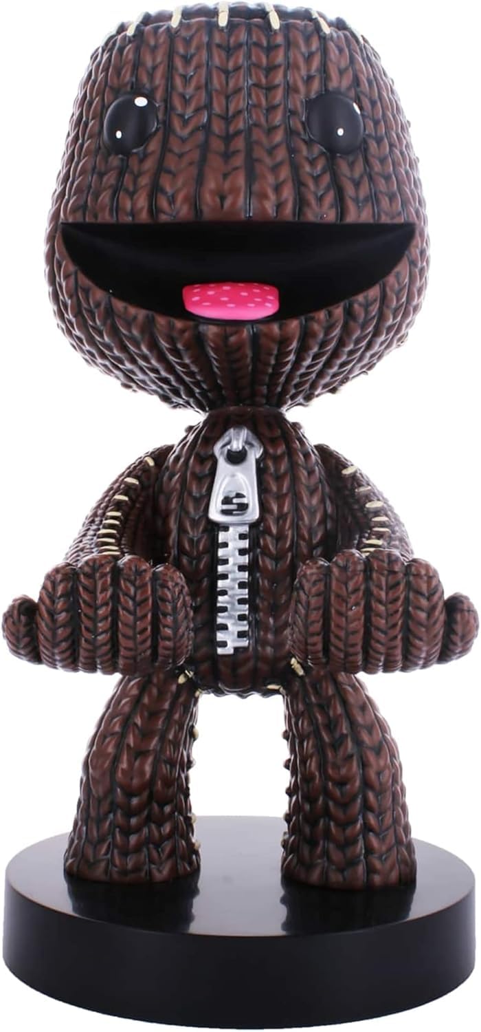 Exquisito Juego: Sackboy: A Big Adventure - Sackboy - Soporte Original para teléfono móvil y Controlador de Juegos, Soporte de Dispositivo, Cable Guys, Figura con Licencia de Sony