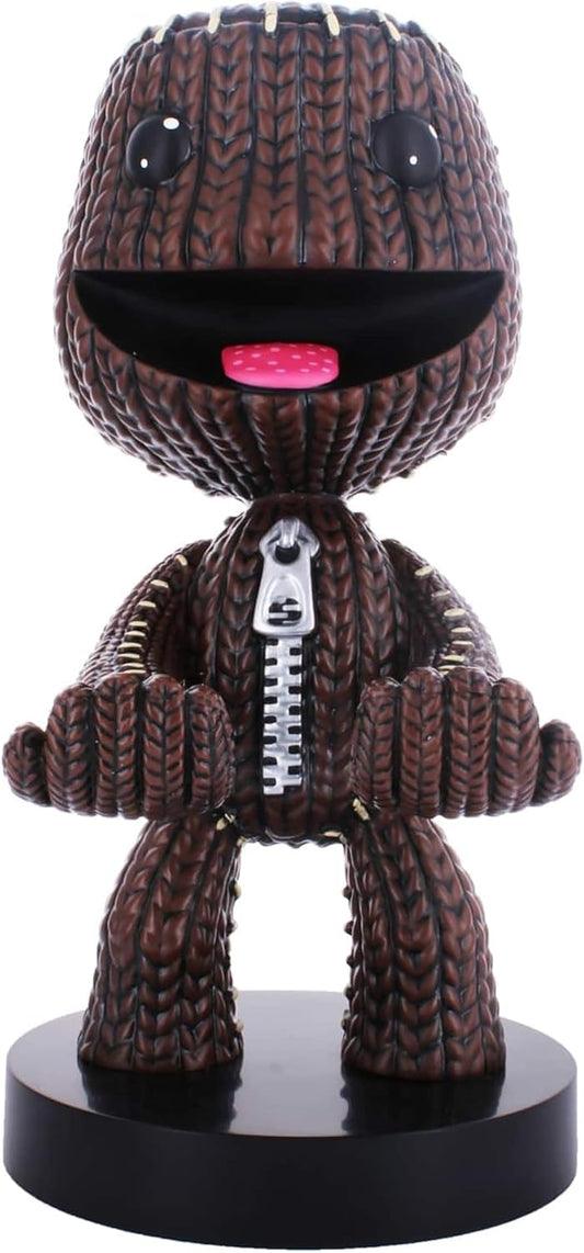 Exquisito Juego: Sackboy: A Big Adventure - Sackboy - Soporte Original para teléfono móvil y Controlador de Juegos, Soporte de Dispositivo, Cable Guys, Figura con Licencia de Sony