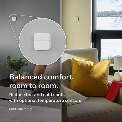Honeywell Home X7S - Termostato Inteligente con detección Avanzada de ocupación, monitoreo de Humedad y Pantalla táctil Personalizable, Color Negro