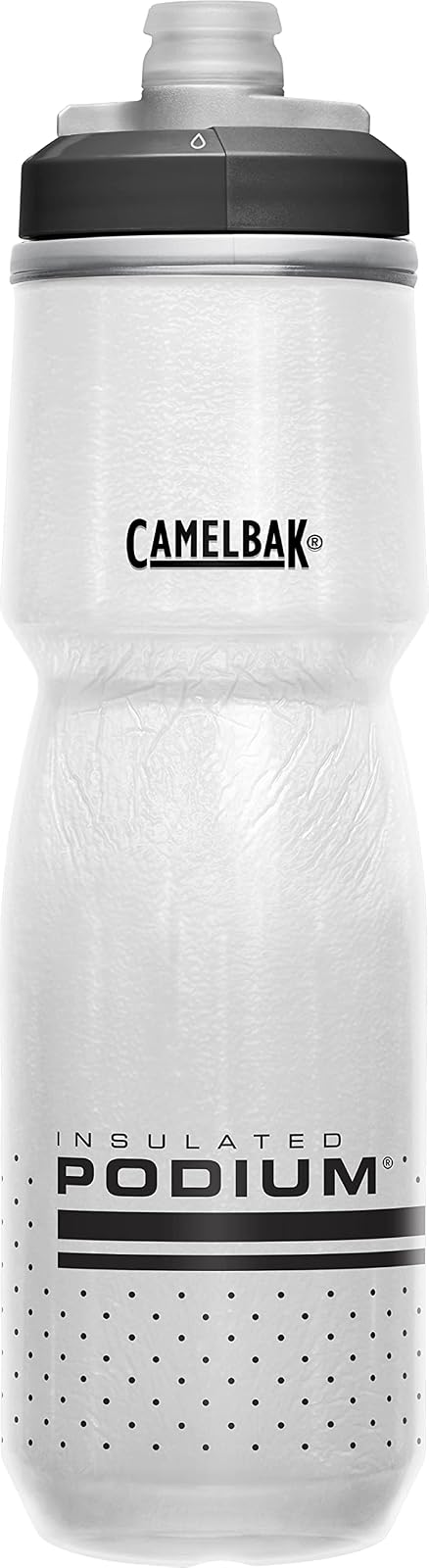 CamelBak Podium Chill Botella de Agua Aislada para Bicicleta - Blanco - Negro - 680 gramos - Botella de agua