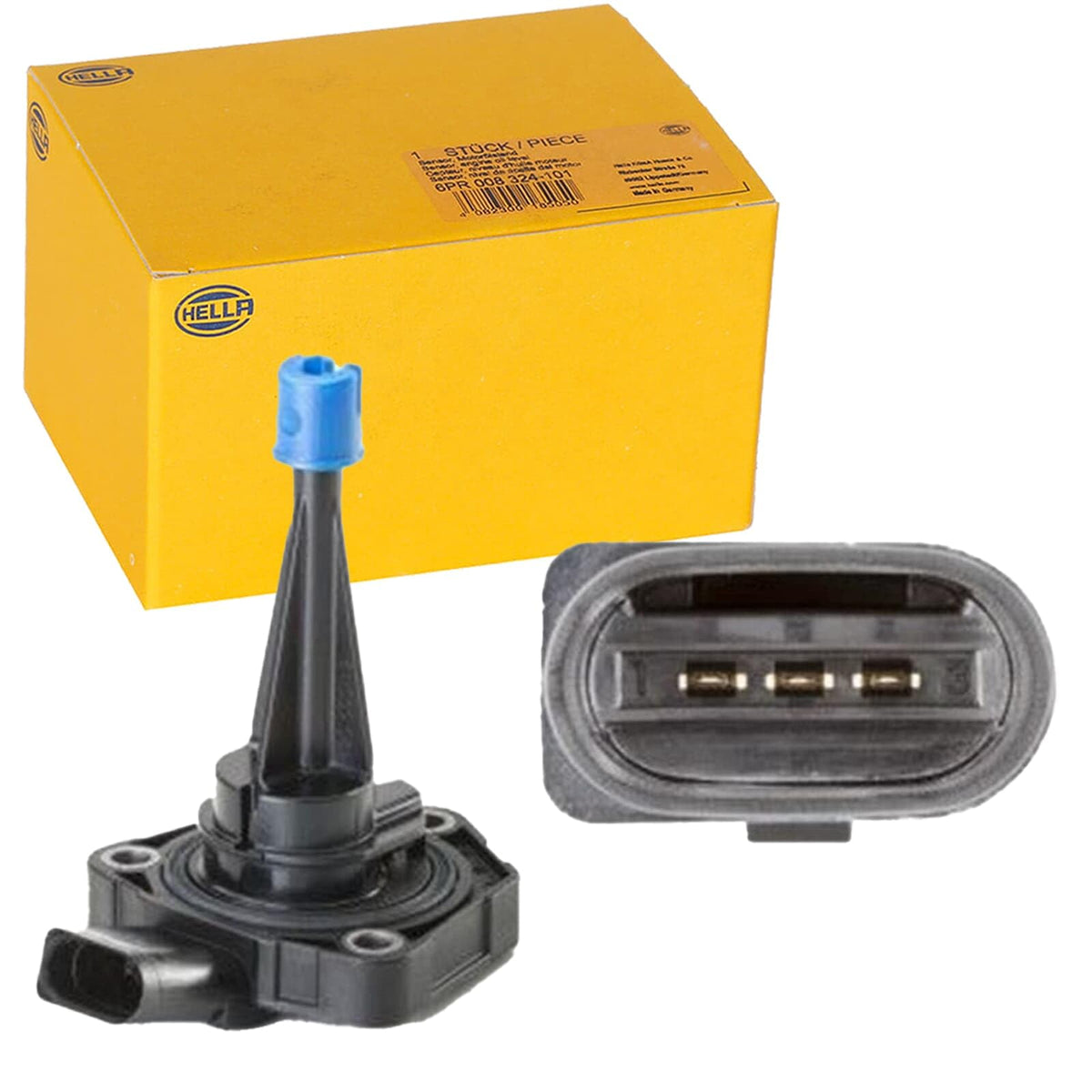 Hella Sensor de Nivel de Aceite del Motor de 3 Polos con Junta, 6PR 013 680-071