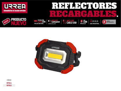 Urrea Herramientas RFRU2 Urrea Reflector recargable, 2500lm, 30W, pack of/paquete de 1