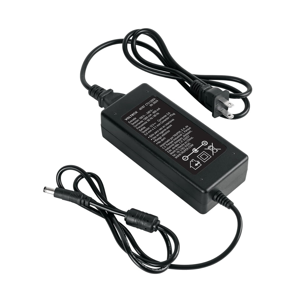 Volteck CTV-125FA, Fuente de Alimentación 12 V 5A para CCTV