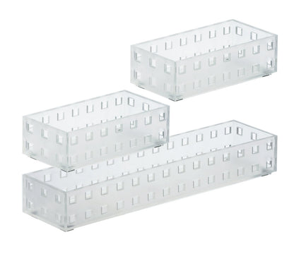 Like-It | Juego de Ladrillos 90078 | Contenedores apilables | Contenedores de Almacenamiento para Utensilios de Cocina, Oficina, Maquillaje, recámara, 2 Piezas de contenedores pequeños y 1 cubeta de