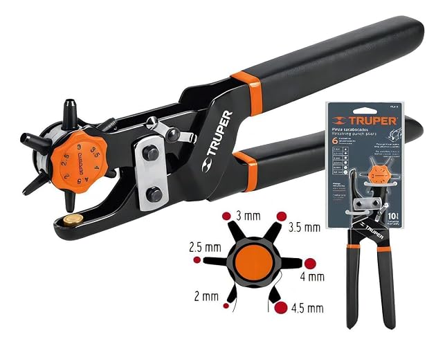 Truper PSA-9, Pinza sacabocados, mango ergonómico