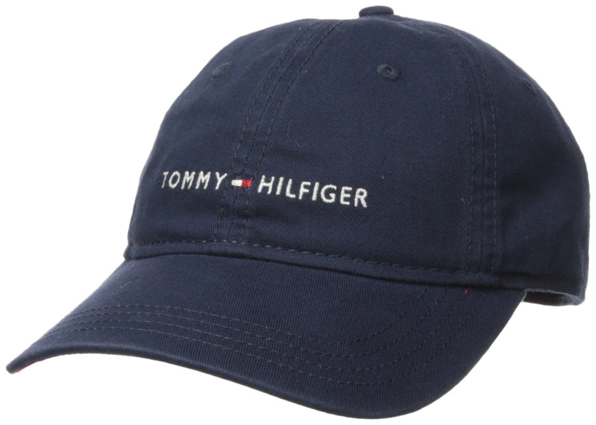 tommy hilfiger Men 's Logo papá gorra de béisbol, Rosado petunia, Talla única - Tommy Navy