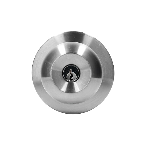 Lock Prolok 19POP Pomo cilíndrico bola función recámara, acero inoxidable, llave estándar, en caja