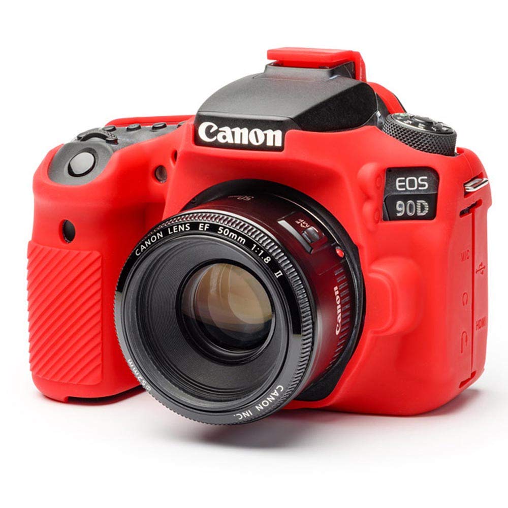 EasyCover Funda Protectora ECC90DR para Cámara Fotográfica Canon 90D Rojo