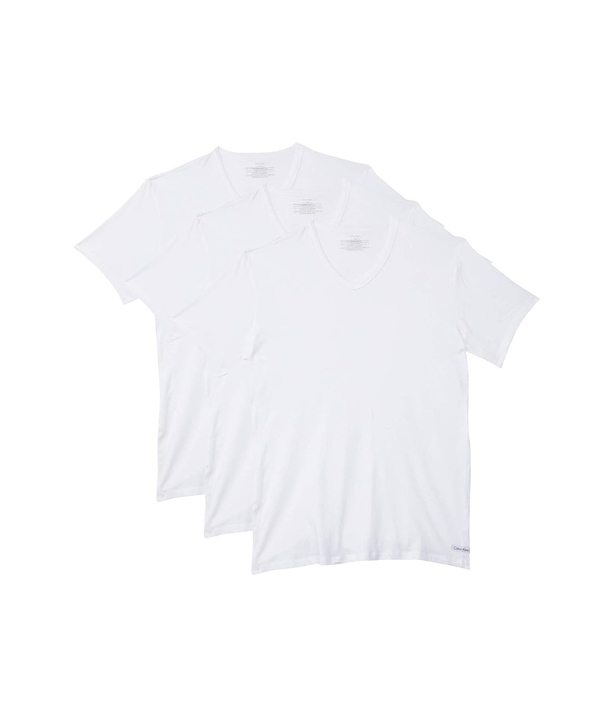 Calvin Klein Cotton Stretch V-Neck, Classic Fit T-Shirt, Men's (3-pack) (White or Black)